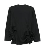 T-shirt con balze in nero Comme des garcons - donna 