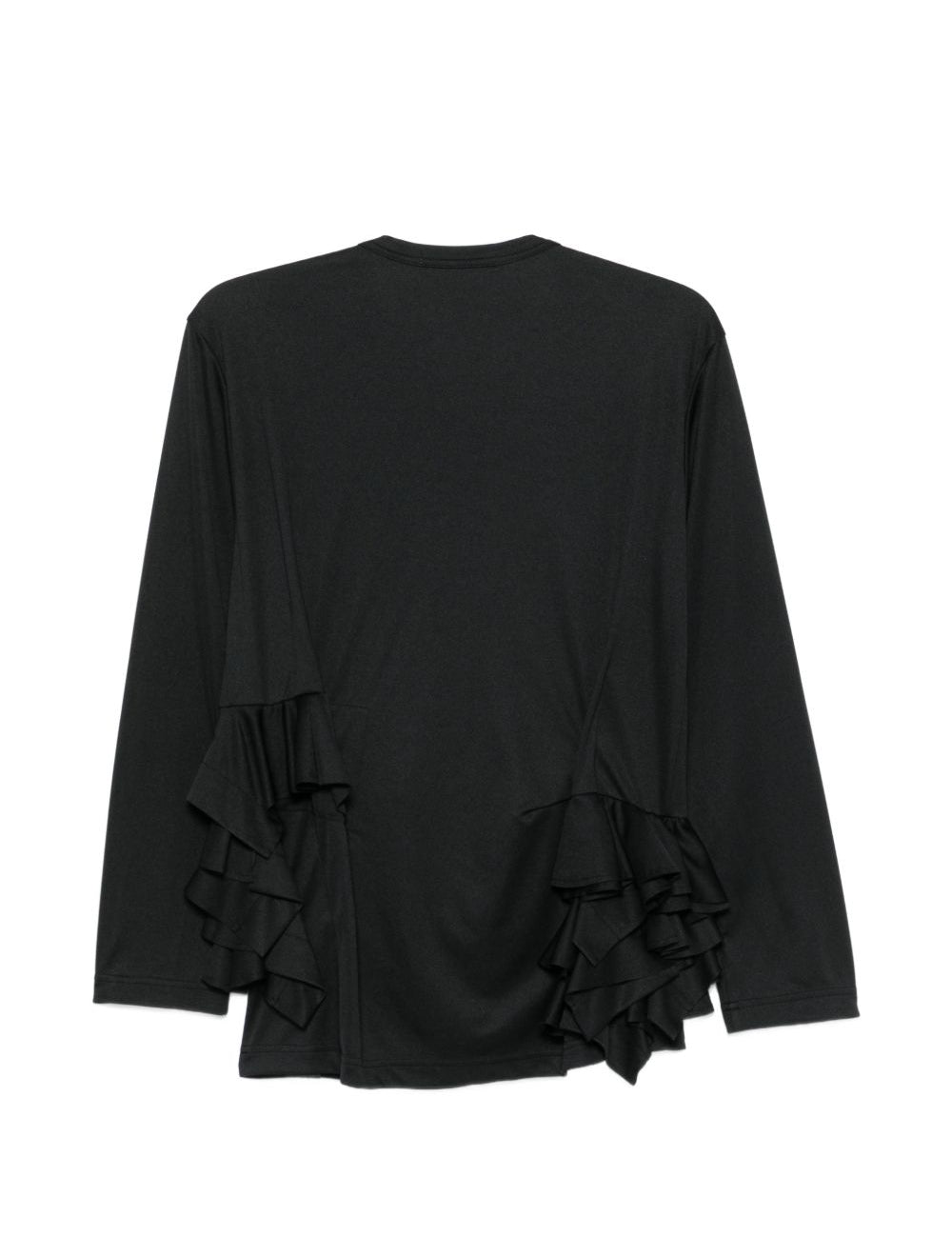 T-shirt con balze in nero Comme des garcons - donna 
