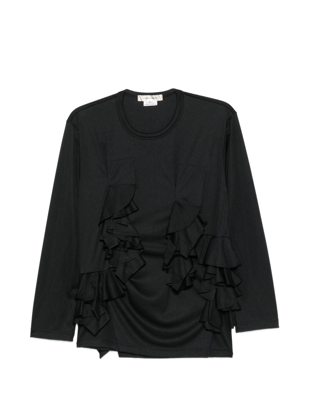 T-shirt con balze in nero Comme des garcons - donna 