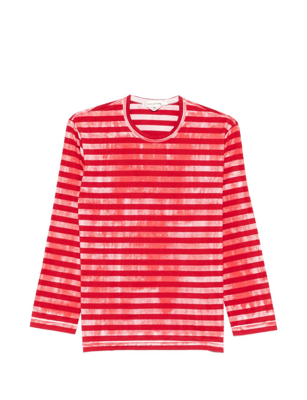 T-shirt a righe in rosso e bianco Comme des garcons - donna 