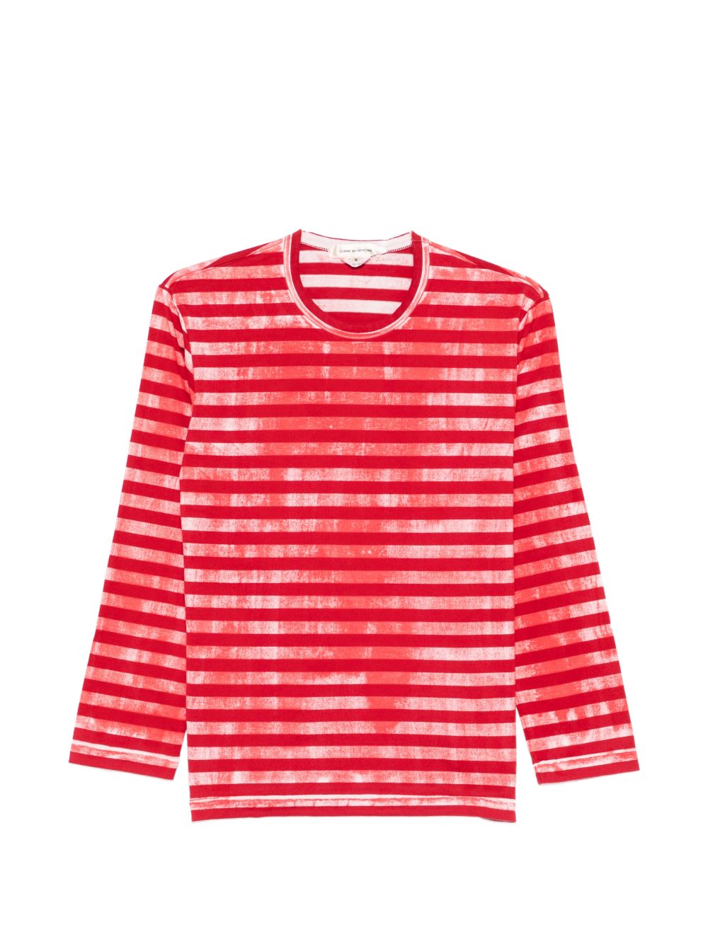 T-shirt a righe in rosso e bianco Comme des garcons - donna 