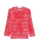 T-shirt a righe in rosso e bianco Comme des garcons - donna 
