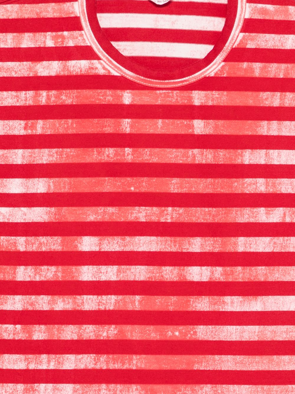 T-shirt a righe in rosso e bianco Comme des garcons - donna 