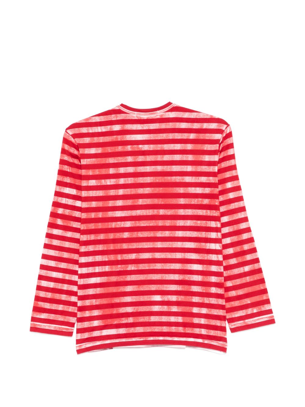 T-shirt a righe in rosso e bianco Comme des garcons - donna 