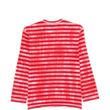 T-shirt a righe in rosso e bianco Comme des garcons - donna 