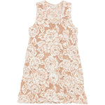 Top senza maniche con motivo floreale e pizzo in beige Comme des garcons - donna 