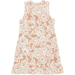 Top senza maniche con motivo floreale e pizzo in beige Comme des garcons - donna 