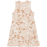 Top senza maniche con motivo floreale e pizzo in beige Comme des garcons - donna 