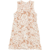 Top senza maniche con motivo floreale e pizzo in beige Comme des garcons - donna 