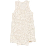 Top con motivo floreale e pizzo in bianco Comme des garcons - donna 