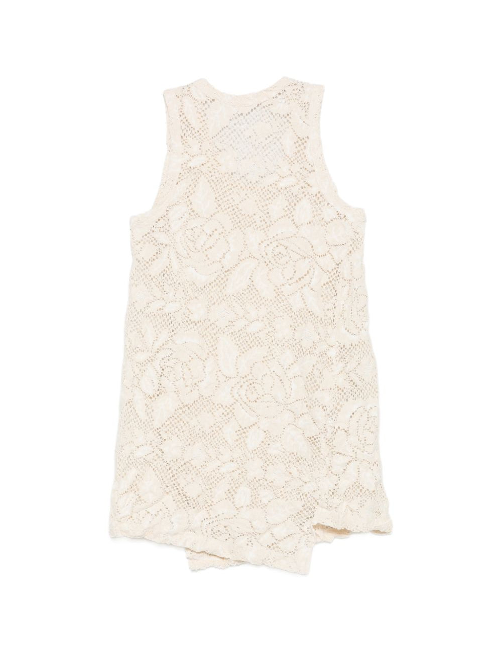 Top con motivo floreale e pizzo in bianco Comme des garcons - donna 