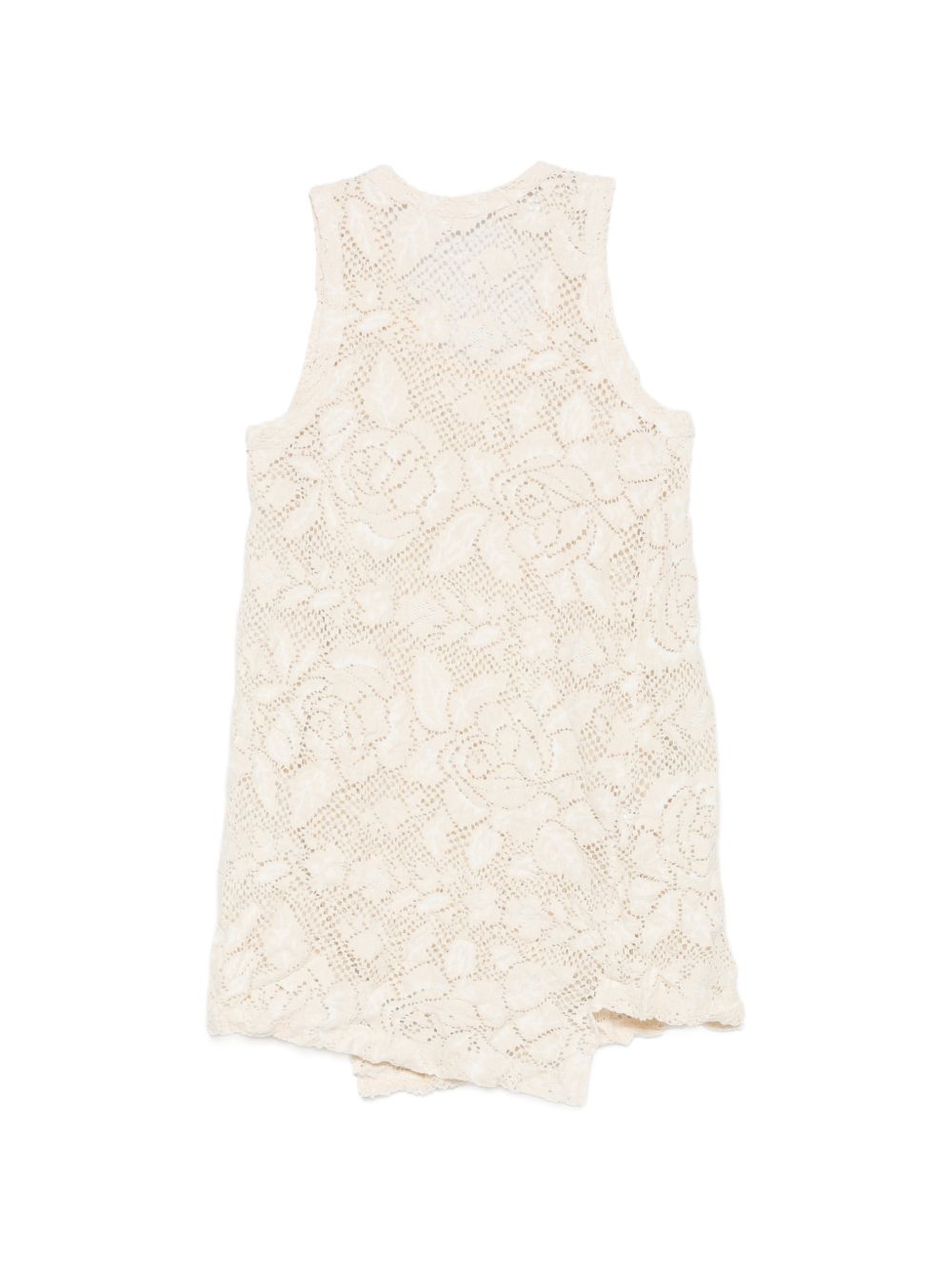 Top con motivo floreale e pizzo in bianco Comme des garcons - donna 