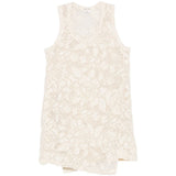 Top con motivo floreale e pizzo in bianco Comme des garcons - donna 