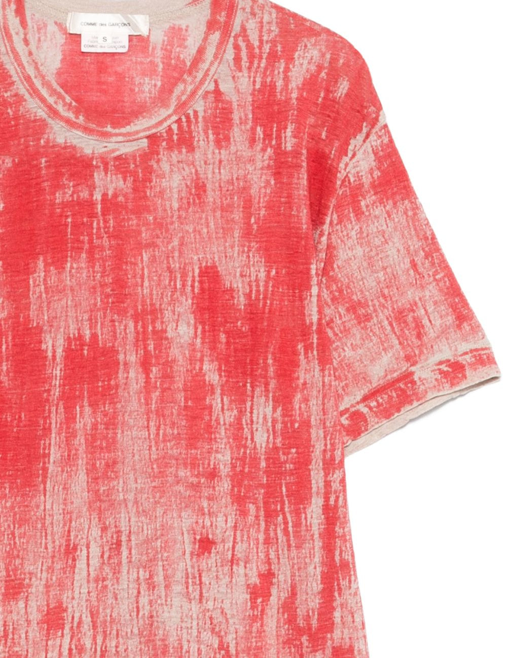 T-shirt girocollo stampata in rosso Comme des garcons - donna 