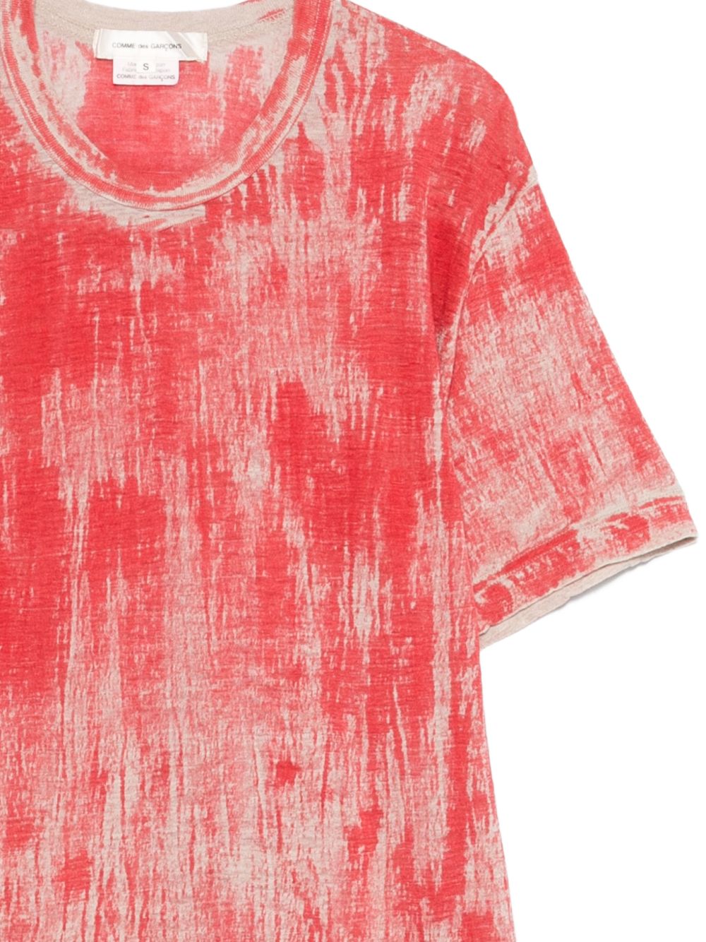 T-shirt girocollo stampata in rosso Comme des garcons - donna 