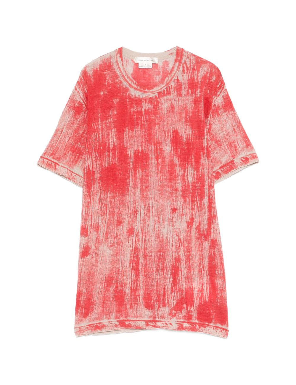 T-shirt girocollo stampata in rosso Comme des garcons - donna 