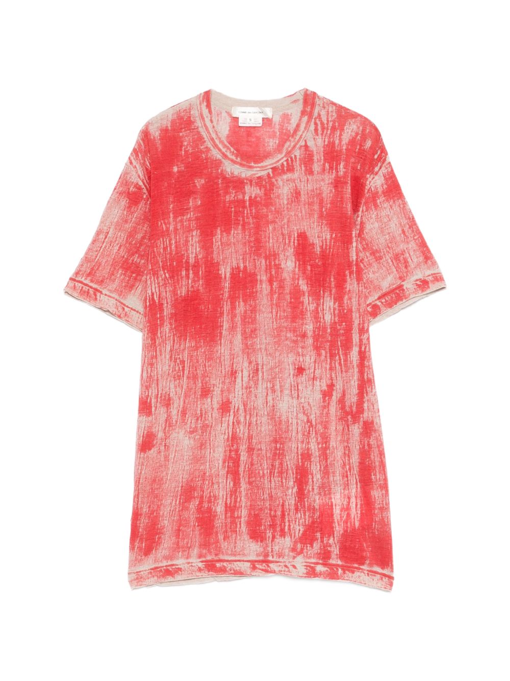 T-shirt girocollo stampata in rosso Comme des garcons - donna 