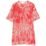 T-shirt girocollo stampata in rosso Comme des garcons - donna 
