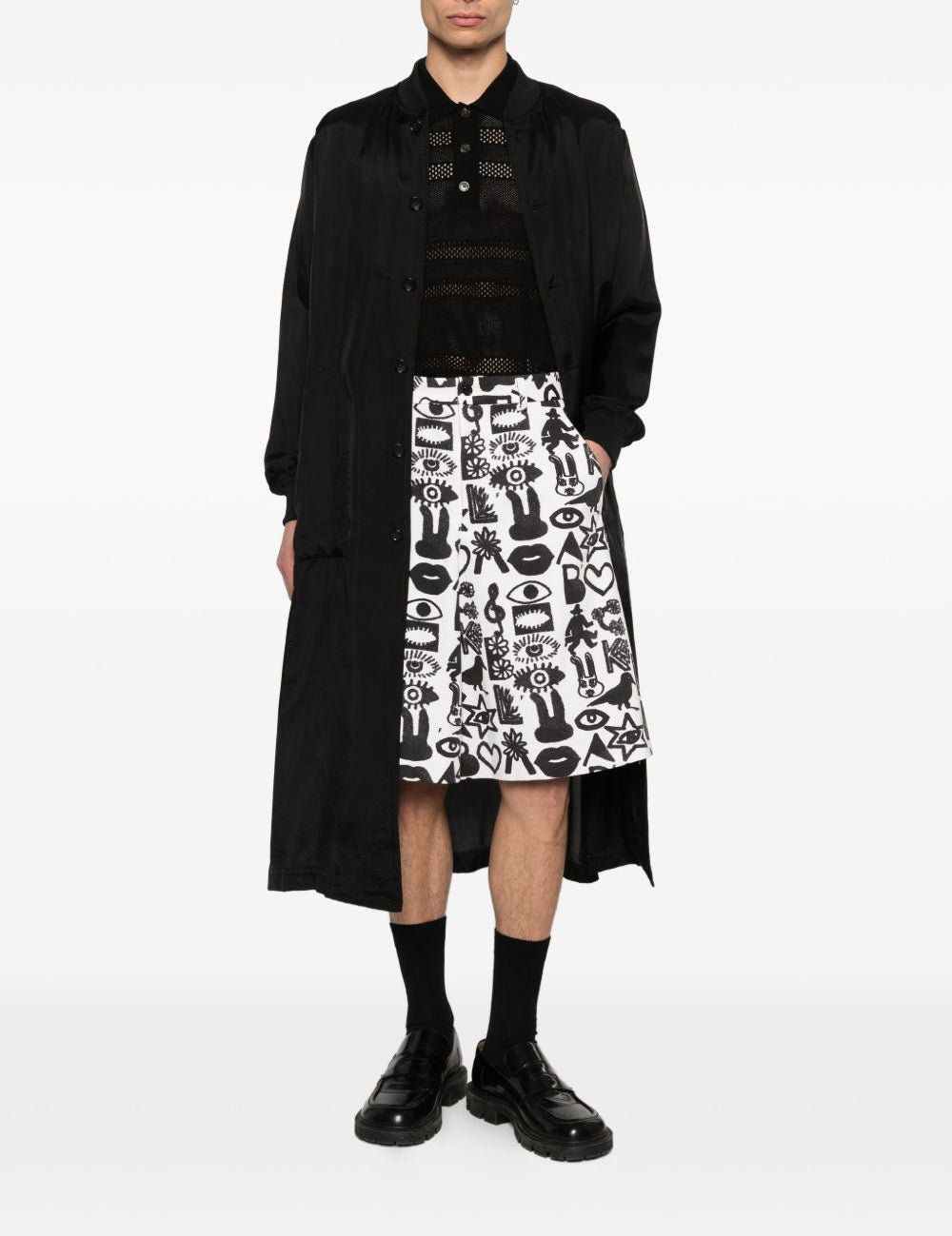 Cappotto leggero monopetto in nero Comme Des Garçons Black - unisex 