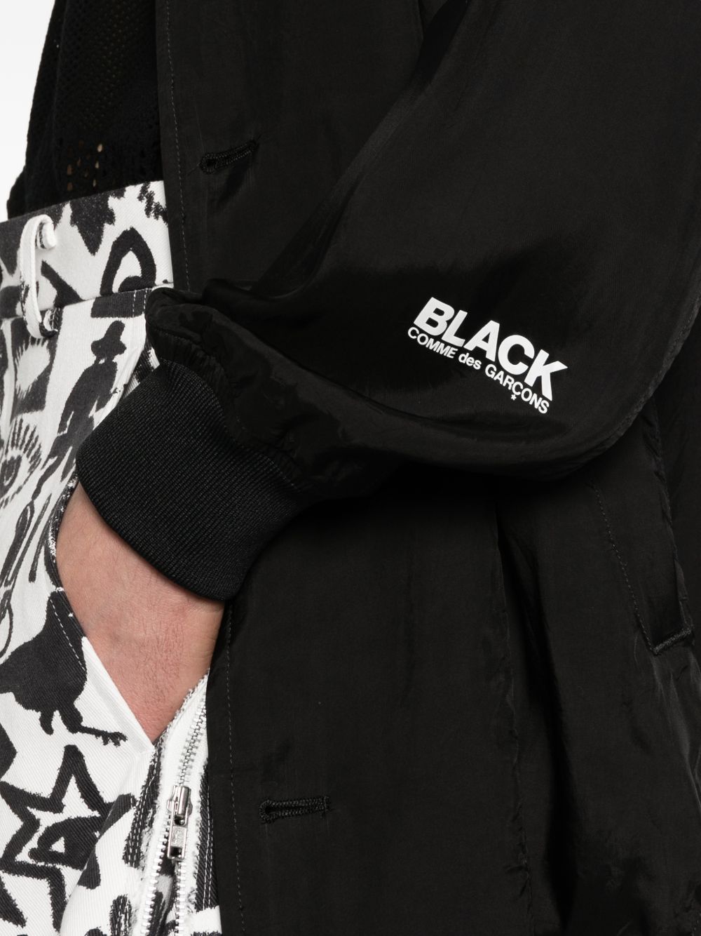 Cappotto leggero monopetto in nero Comme Des Garçons Black - unisex 