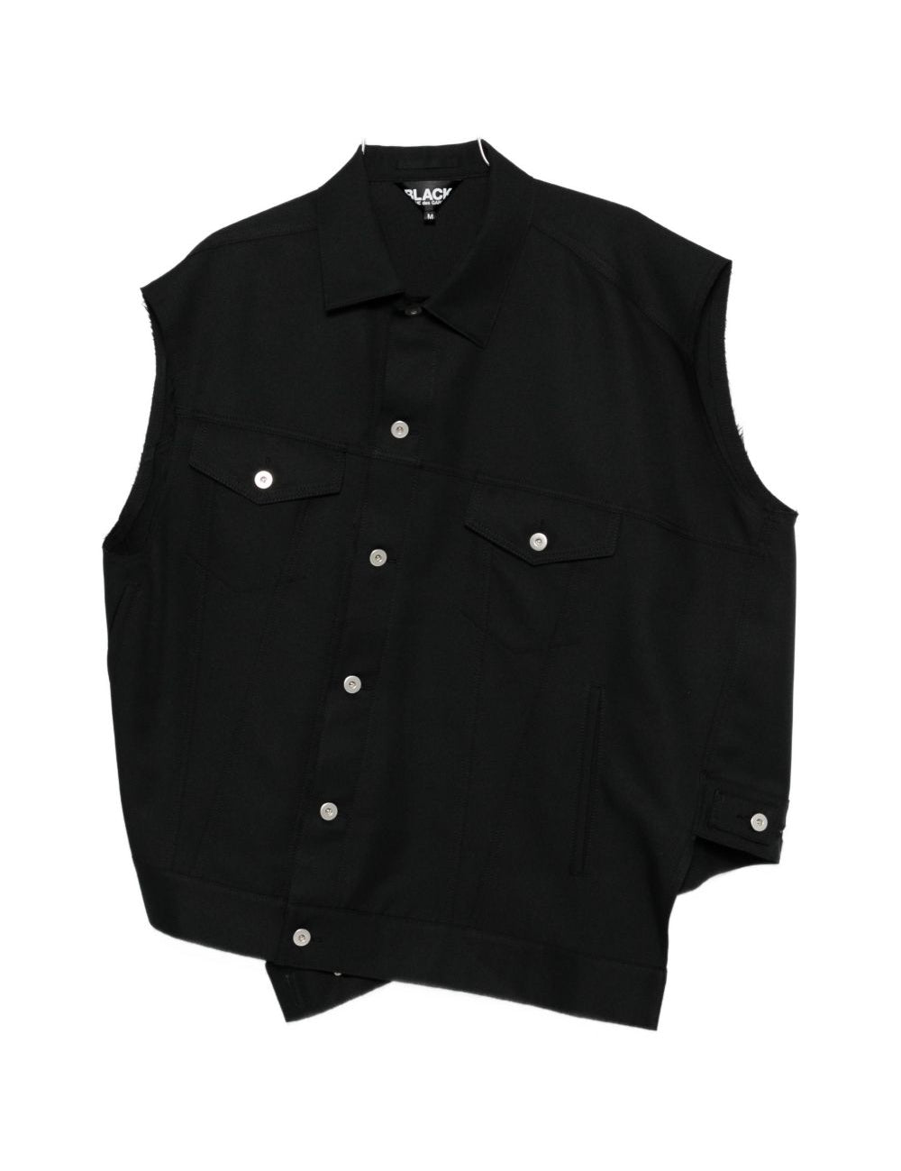 Giacca smanicata asimmetrica in nero Bless - donna 