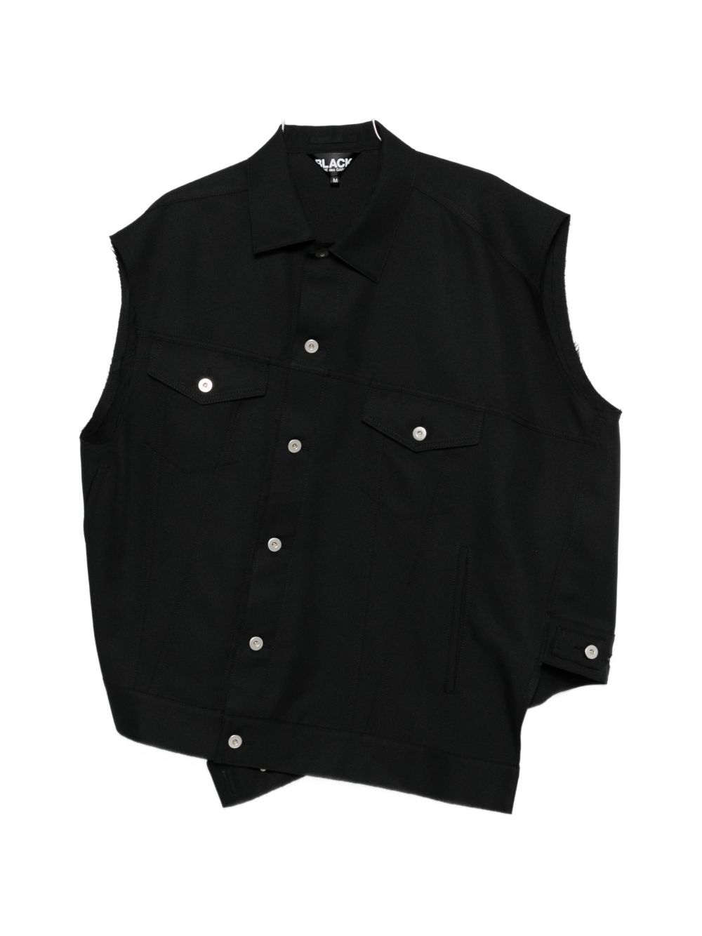 Giacca smanicata asimmetrica in nero Bless - donna 