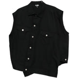 Giacca smanicata asimmetrica in nero Bless - donna 