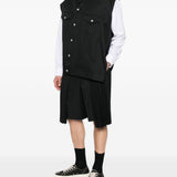 Giacca smanicata asimmetrica in nero Bless - donna 