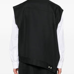 Giacca smanicata asimmetrica in nero Bless - donna 