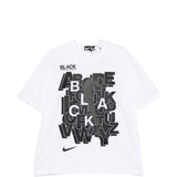T-shirt con stampa in bianco e nero  Comme Des Garçons Black  x Nike - unisex 