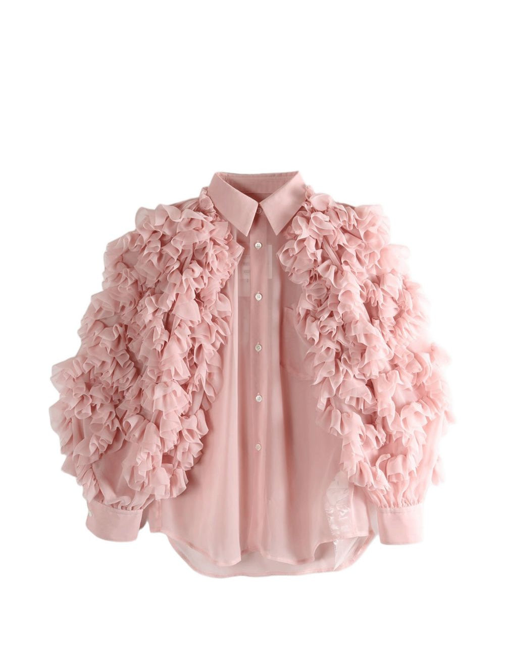 Camicia con volant in rosa OMME DES GARCONS COMME DES GARCONS - donna 