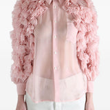Camicia con volant in rosa OMME DES GARCONS COMME DES GARCONS - donna 