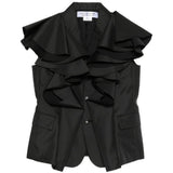 Giacca smanicata con ruches in nero Comme Des Garçons - donna 