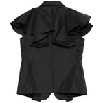Giacca smanicata con ruches in nero Comme Des Garçons - donna 