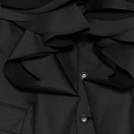 Giacca smanicata con ruches in nero Comme Des Garçons - donna 