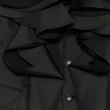 Giacca smanicata con ruches in nero Comme Des Garçons - donna 