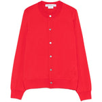Cardigan con bottoni in rosso Comme Des Garçons - donna 