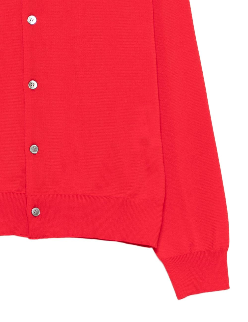 Cardigan con bottoni in rosso Comme Des Garçons - donna 