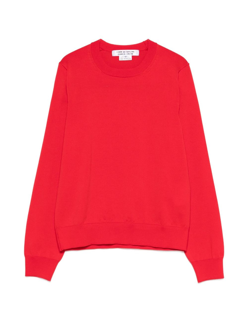 Maglione girocollo a coste in rosso Comme des garcons comme des garcons - donna 