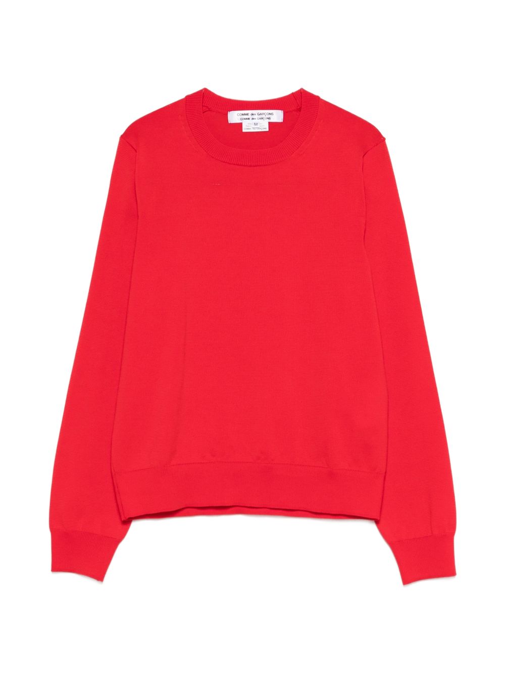 Maglione girocollo a coste in rosso Comme des garcons comme des garcons - donna 