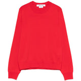 Maglione girocollo a coste in rosso Comme des garcons comme des garcons - donna 