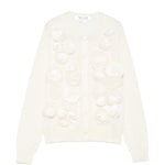 Cardigan con ricami floreali in bianco Comme des garcons comme des garcons  - donna 