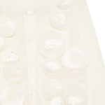 Cardigan con ricami floreali in bianco Comme des garcons comme des garcons  - donna 