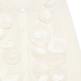 Cardigan con ricami floreali in bianco Comme des garcons comme des garcons  - donna 