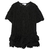 Top a maniche corte con texture in nero Comme des garcons comme des garcons - donna 