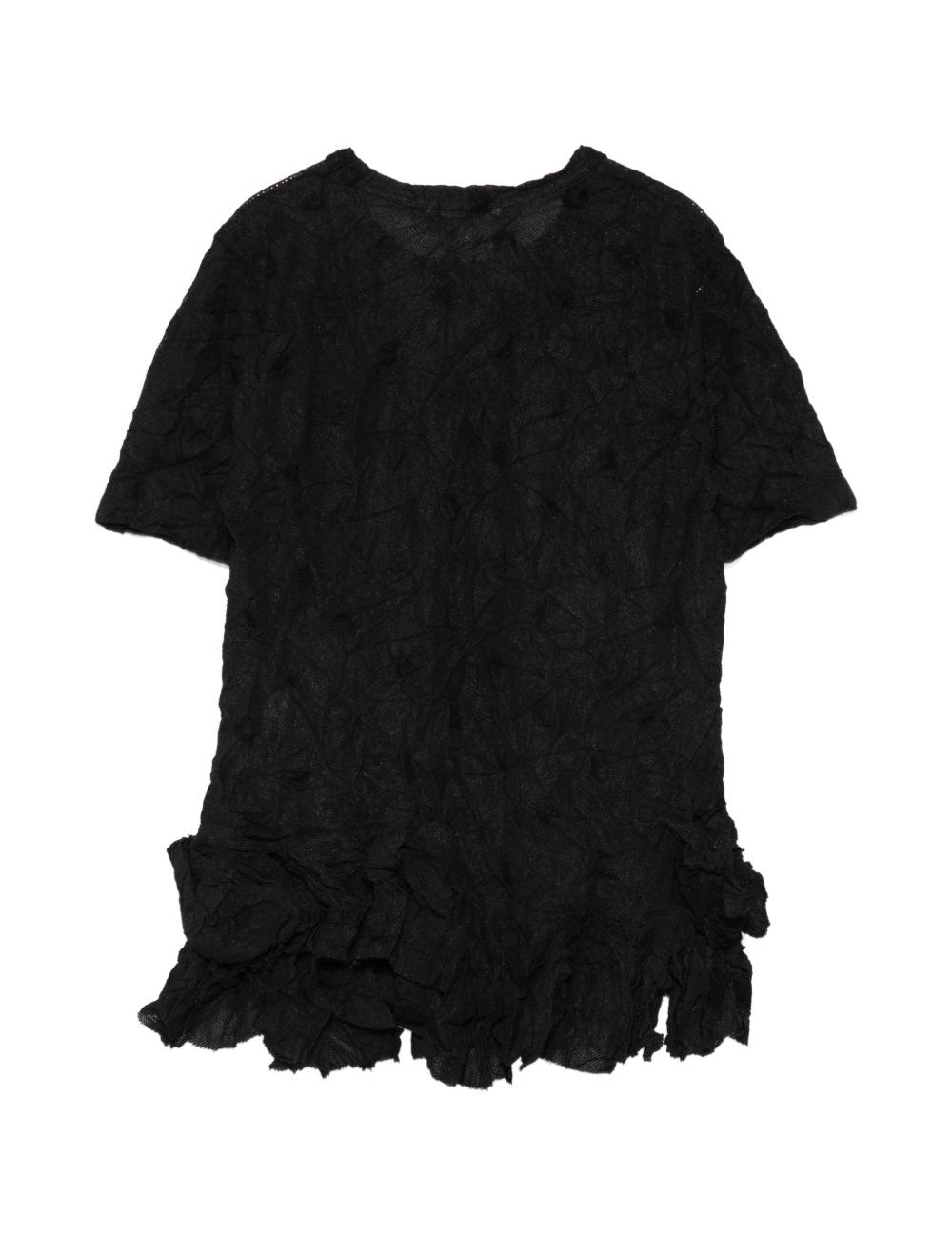 Top a maniche corte con texture in nero Comme des garcons comme des garcons - donna 