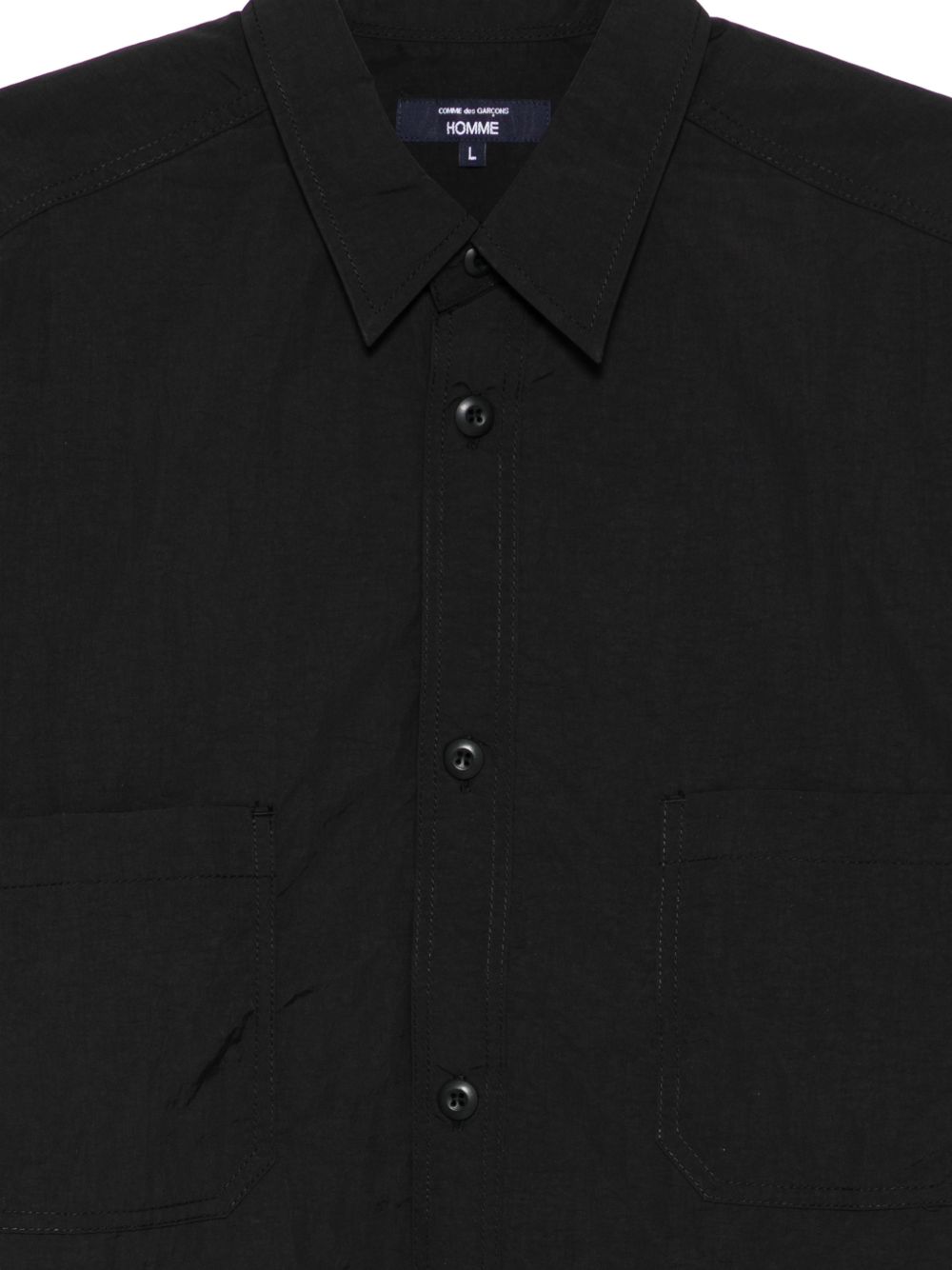 Camicia a maniche corte in nero Comme des garcons homme - uomo 