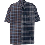 Camicia a quadretti con pannelli in blu Comme des garcons homme - uomo 