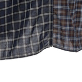 Camicia a quadretti con pannelli in blu Comme des garcons homme - uomo 