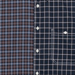 Camicia a quadretti con pannelli in blu Comme des garcons homme - uomo 